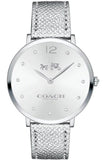 Coach Slim Easton Silver Dial Silver Leather Strap Watch for Women - 14502685 Authentic Buy Shop Now