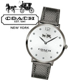 Coach Slim Easton Silver Dial Grey Leather Strap Watch for Women - 14502686 Authentic Buy Shop Now