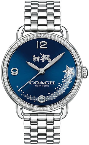 Coach Glitz Blue Dial Silver Steel Strap Watch for Women - 14502693 Authentic Buy Shop Now