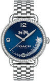 Coach Glitz Blue Dial Silver Steel Strap Watch for Women - 14502693 Authentic Buy Shop Now
