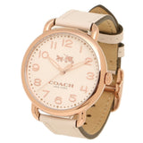 Coach Delancey White Dial White Leather Strap Watch for Women - 14502716 Authentic Buy Shop Now