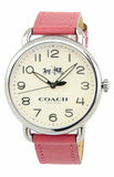 Coach Delancey White Dial Pink Leather Strap Watch for Women - 14502717 Authentic Buy Shop Now