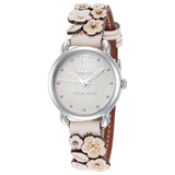 Coach Delancey White Dial Floral White Leather Strap Watch for Women - 14502760 Authentic Buy Shop Now