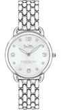 Coach Delancey Slim Silver Dial Silver Steel Strap Watch for Women - 14502781 Authentic Buy Shop Now