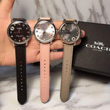 Coach Delancey Black Dial Black Leather Strap Watch for Women - 14502780 Authentic Buy Shop Now