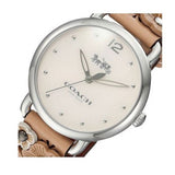 Coach Delancey White Dial Floral White Leather Strap Watch for Women - 14502760 Authentic Buy Shop Now