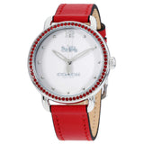 Coach Delancey White Dial Red Leather Strap Watch for Women - 14502878 Authentic Buy Shop Now