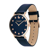 Coach Perry Navy Blue Dial Blue Leather Strap Watch for Women - 14503043 Authentic Buy Shop Now
