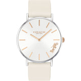 Coach Perry White Dial White Leather Strap Watch for Women - 14503117 Authentic Buy Shop Now