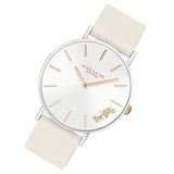 Coach Perry White Dial White Leather Strap Watch for Women - 14503117 Authentic Buy Shop Now