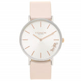 Coach Perry White Dial Pink Leather Strap Watch for Women - 14503118 Authentic Buy Shop Now