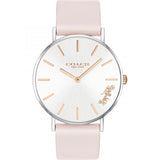Coach Perry White Dial Pink Leather Strap Watch for Women - 14503118 Authentic Buy Shop Now