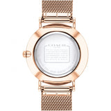 Coach Perry White Rose Gold Mesh Bracelet Watch for Women - 14503126 Authentic Buy Shop Now