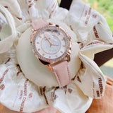 Coach Boyfriend Mother of Pearl White Dial Pink Leather Strap Watch for Women - 14503151 Authentic Buy Shop Now