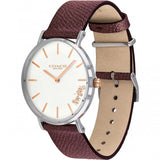 Coach Perry White Dial Brown Leather Strap Watch for Women - 14503154 Authentic Buy Shop Now