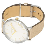 Coach Perry White Dial Beige Leather Strap Watch for Women - 14503157 Authentic Buy Shop Now