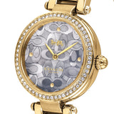 Coach Park Blue Dial Gold Steel Strap Watch for Women - 14503225 Authentic Buy Shop Now