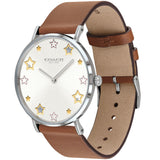 Coach Perry White Dial Brown Leather Strap Watch for Women - 14503242 Authentic Buy Shop Now