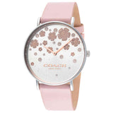 Coach Perry Silver Dial Pink Leather Strap Watch For Women - 14503325 Authentic Buy Shop Now