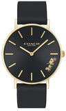 Coach Perry Black Dial Black Leather Strap Watch for Women - 14503333 Authentic Buy Shop Now