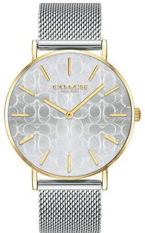 Coach Perry Silver Dial Silver Mesh Bracelet Watch for Women - 14503387 Authentic Buy Shop Now