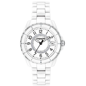 Coach Preston White Dial White Steel Strap Watch for Women - 14503462 Authentic Buy Shop Now