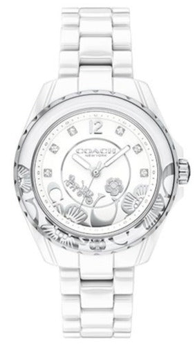 Coach Preston White Dial White Steel Strap Watch for Women - 14503464 Authentic Buy Shop Now