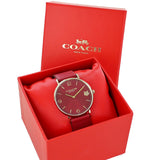 Coach Perry Red Dial Red Leather Strap Watch for Women - 14503486 Authentic Buy Shop Now