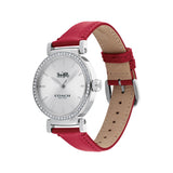 Coach Delancey White Dial Red Leather Strap Watch for Women - 14502878 Authentic Buy Shop Now