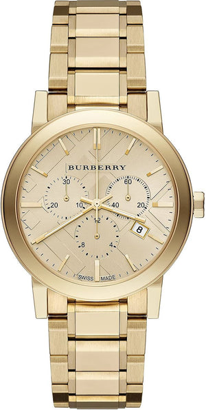 Burberry The City Gold Dial Gold Steel Strap Watch for Women - BU9753 Authentic Buy Shop Now