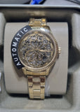 Fossil Rye Automatic Skeleton Gold Dial Gold Steel Strap Watch for Women - BQ3755 Authentic Buy Shop Now