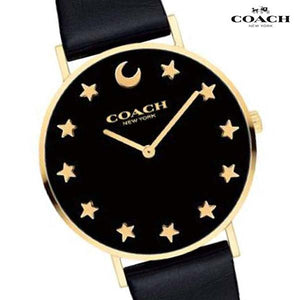 Coach Perry Black Dial Black Leather Strap Watch for Women - 14503042 Authentic Buy Shop Now