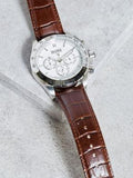 Hugo Boss Ikon White Dial Brown Leather Strap Watch for Men - 1513175 Authentic Buy Shop Now