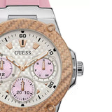 Guess Zena Quartz White Dial Pink Rubber Strap Watch For Women - W1094L4 Authentic Buy Shop Now