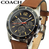 Coach Sullivan Chronograph Black Dial Brown Leather Strap Watch for Men - 14602070 Authentic Buy Shop Now