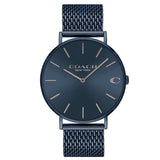 Coach Charles Blue Dial Blue Mesh Bracelet Watch for Men - 14602146 Authentic Buy Shop Now
