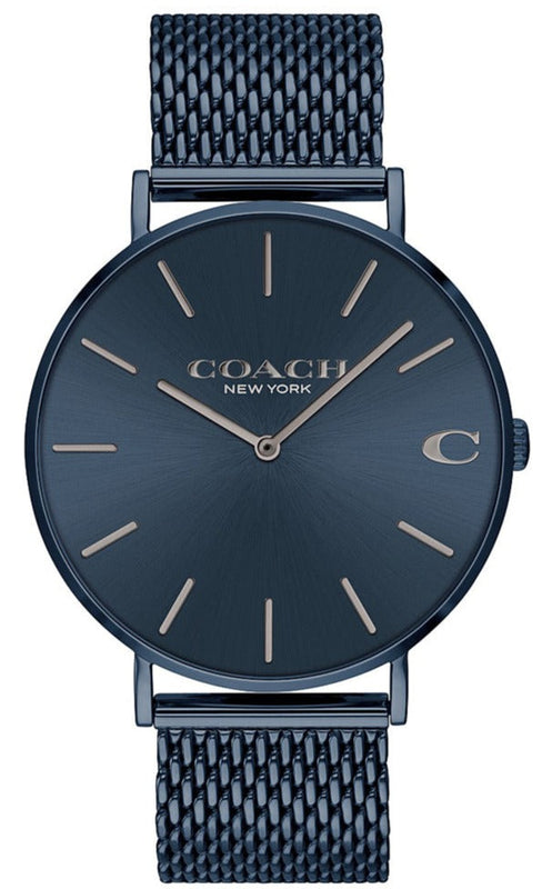 Coach Charles Blue Dial Blue Mesh Bracelet Watch for Men - 14602146 Authentic Buy Shop Now