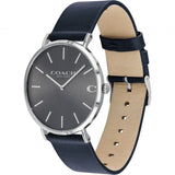 Coach Charles Grey Dial Black Leather Strap Watch for Men - 14602150 Authentic Buy Shop Now