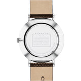 Coach Charles Black Dial Brown Leather Strap Watch for Women - 14602156 Authentic Buy Shop Now