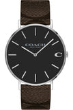 Coach Charles Black Dial Brown Leather Strap Watch for Women - 14602156 Authentic Buy Shop Now