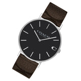 Coach Charles Black Dial Brown Leather Strap Watch for Women - 14602156 Authentic Buy Shop Now
