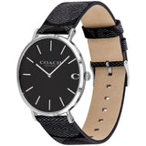 Coach Charles Black Dial Black Leather Strap Watch for Men - 14602157 Authentic Buy Shop Now