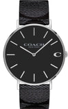 Coach Charles Black Dial Black Leather Strap Watch for Men - 14602157 Authentic Buy Shop Now