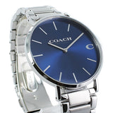 Coach Charles Blue Dial Silver Steel Strap Watch for Men - 14602429 Authentic Buy Shop Now