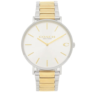 Coach Business Analog Silver Dial Two Tone Steel Strap Watch for Men - 14602432 Authentic Buy Shop Now