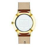 Coach Charles Green Dial Brown Leather Strap Watch for Men - 14602435 Authentic Buy Shop Now