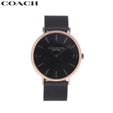 Coach Charles Black Ion Dial Black Mesh Bracelet Watch for Men - 14602470 Authentic Buy Shop Now
