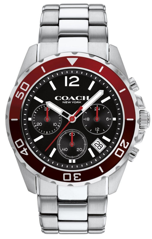 Coach Kent Black Dial Silver Steel Strap Watch for Men - 14602556 Authentic Buy Shop Now