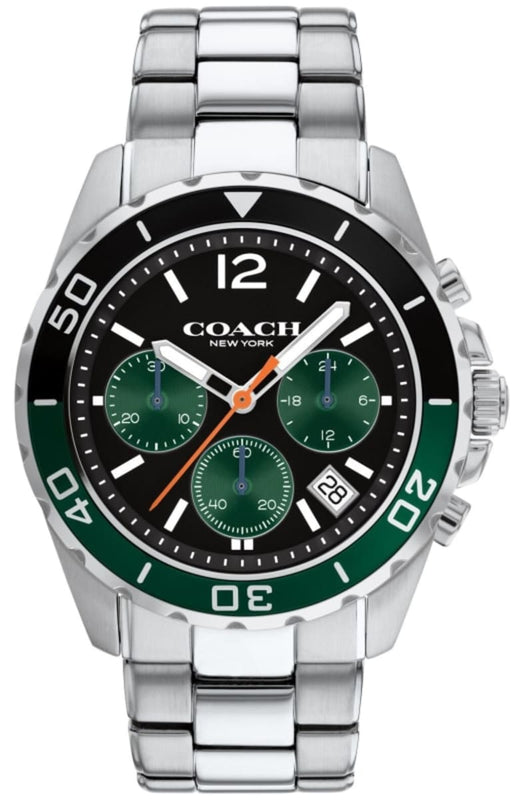 Coach Kent Green Dial Silver Steel Strap Watch for Men - 14602557 Authentic Buy Shop Now