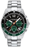 Coach Kent Green Dial Silver Steel Strap Watch for Men - 14602557 Authentic Buy Shop Now